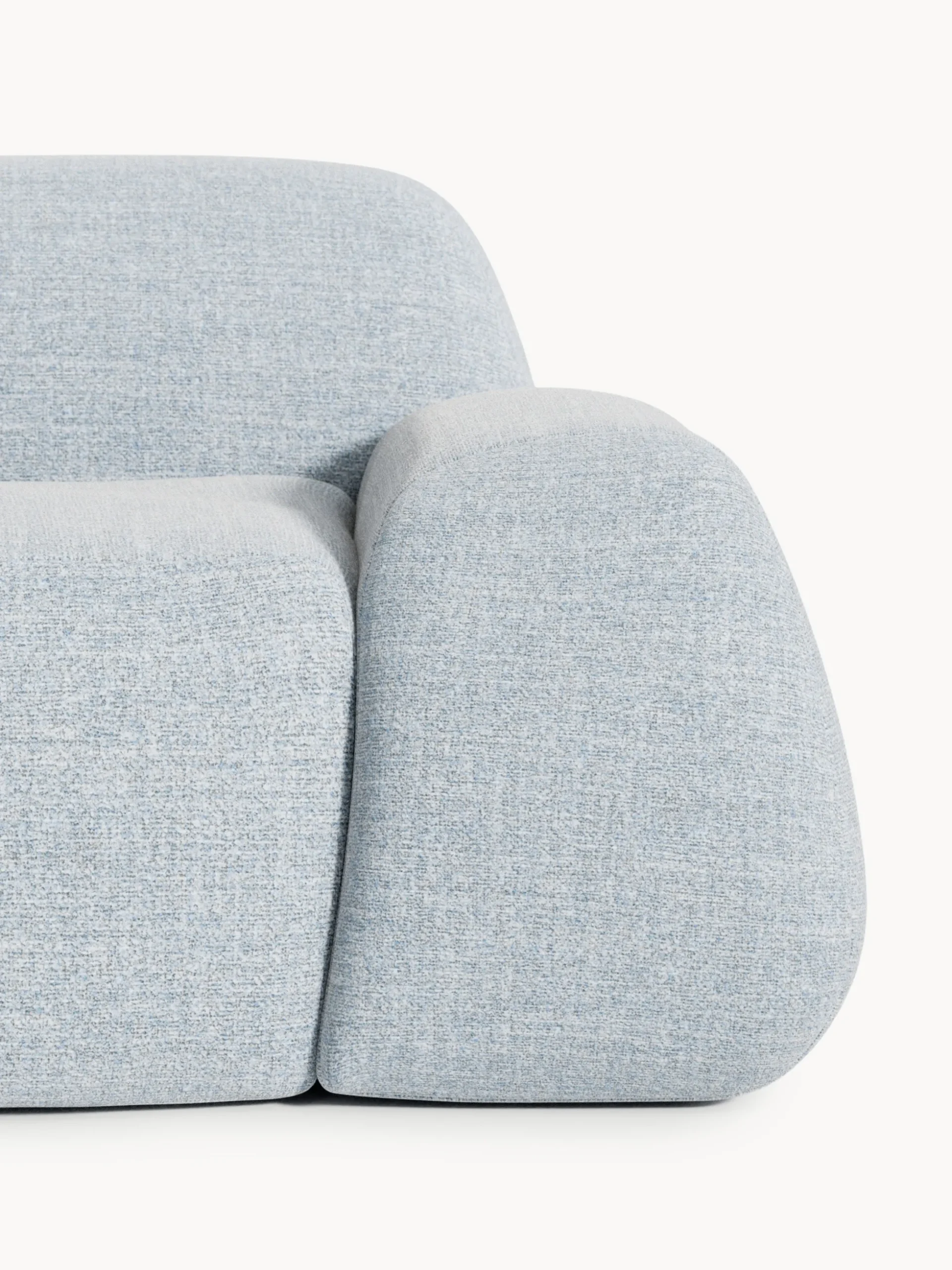 Divano angolare componibile XL in bouclé con chaise longue Wolke