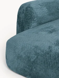 Divano angolare componibile 4 posti con chaise longue in teddy bouclé Wolke
