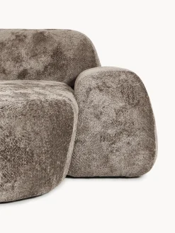 Divano angolare componibile 4 posti in teddy bouclé Wolke