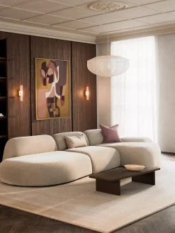 Divano angolare componibile 4 posti con chaise longue Wolke