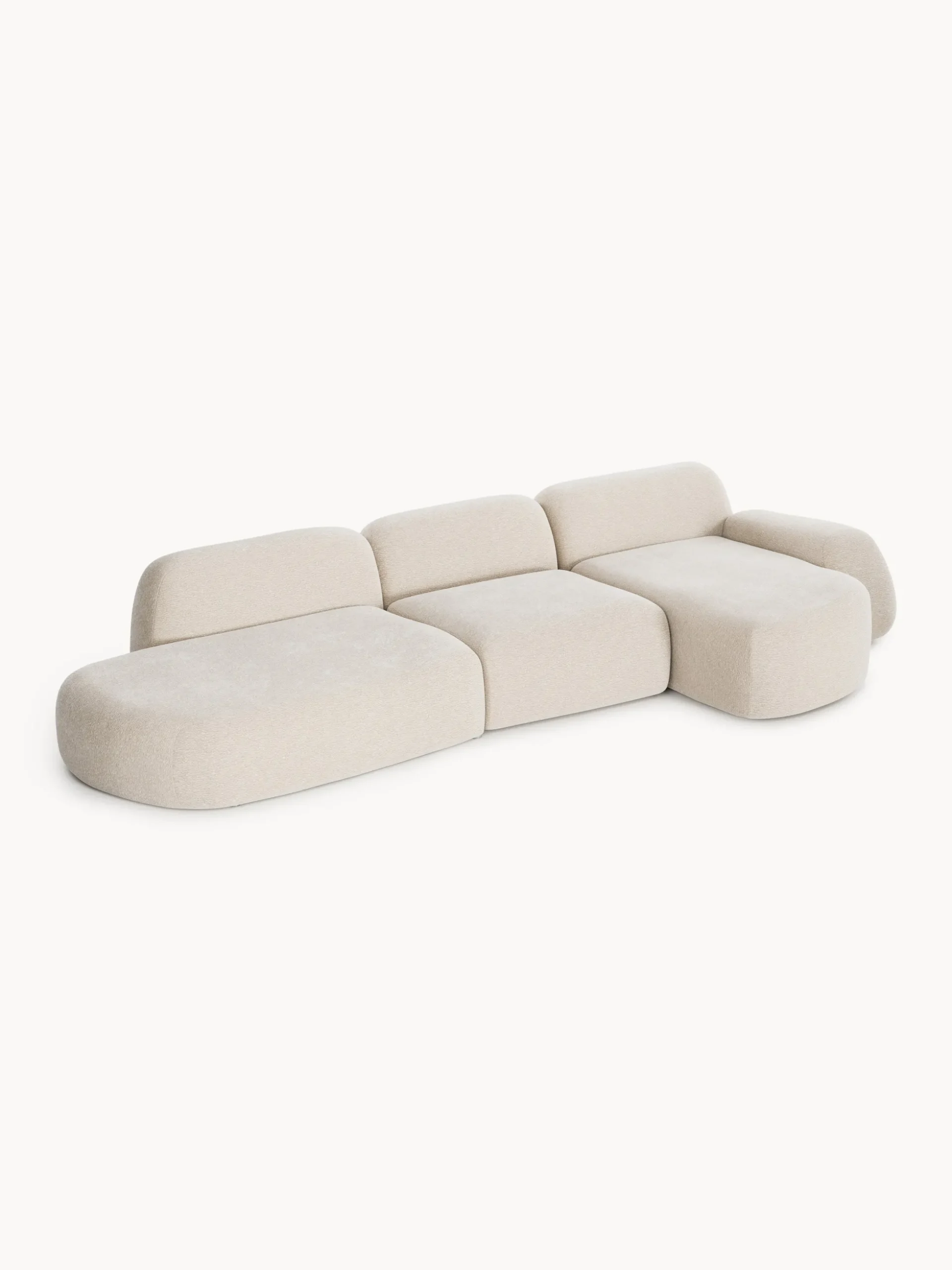 Divano angolare componibile 4 posti con chaise longue Wolke