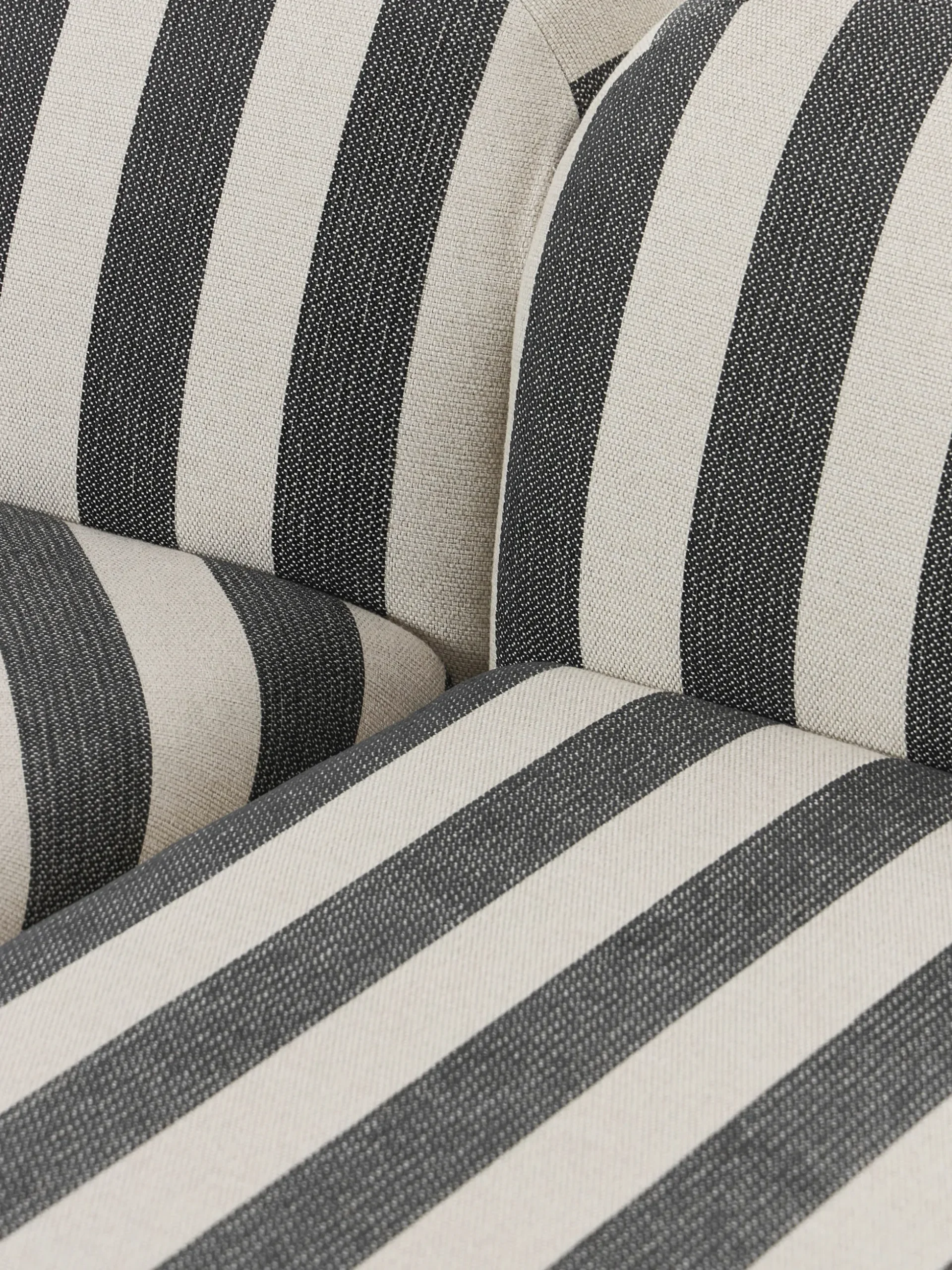 Divano angolare componibile 4 posti a righe con chaise longue Wolke