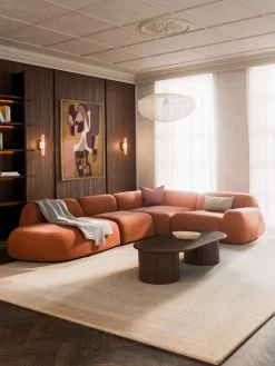 Divano angolare componibile XL con chaise longue Wolke