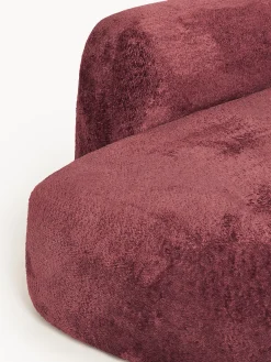 Divano angolare componibile 4 posti con chaise longue in teddy bouclé Wolke