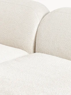 Divano angolare componibile 4 posti con chaise longue in teddy bouclé Wolke