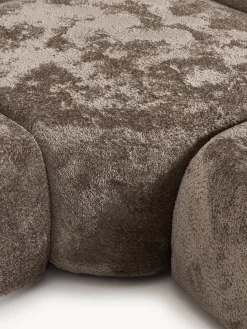 Divano angolare componibile 4 posti in teddy bouclé con chaise longue Wolke