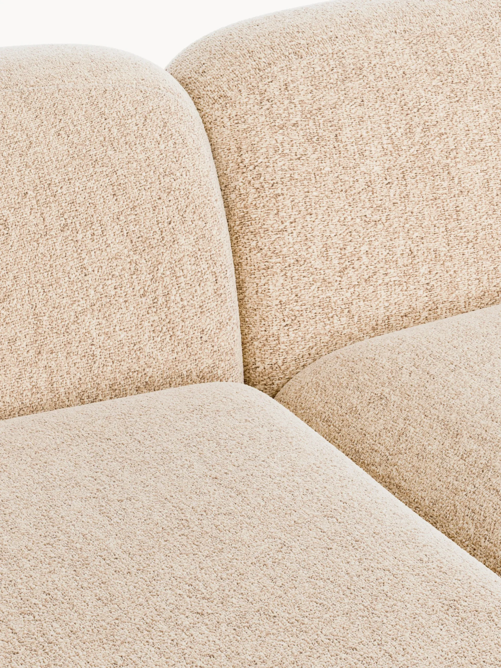 Divano angolare componibile 4 posti in bouclé con chaise longue Wolke