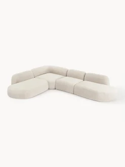 Divano angolare componibile XL in bouclé con penisola Wolke