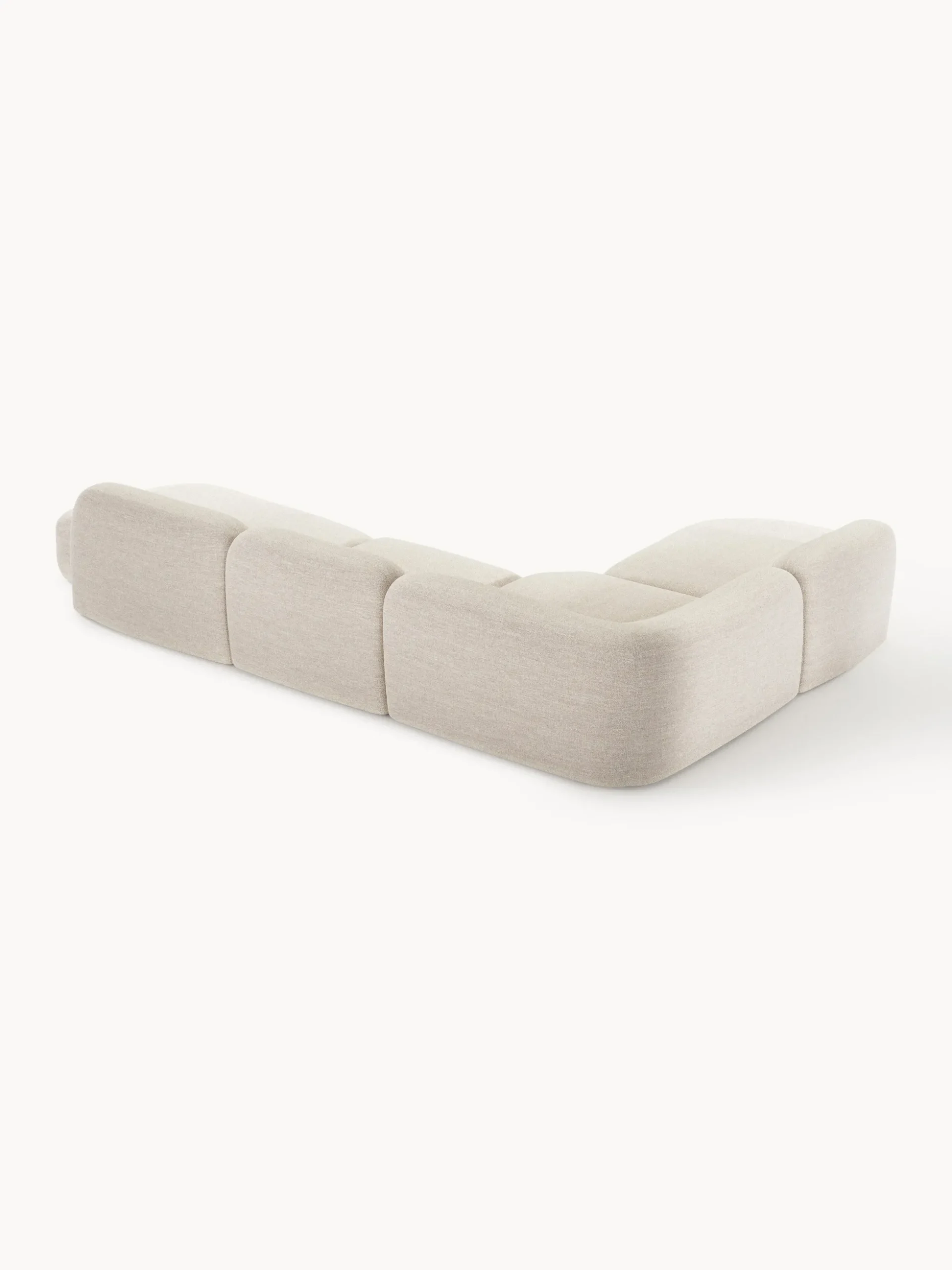 Divano angolare componibile XL in bouclé con penisola Wolke