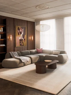 Divano angolare componibile XL con chaise longue Wolke