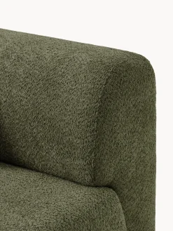 Divano angolare letto in teddy-bouclé con contenitore Pao
