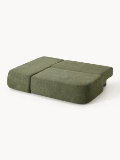 Divano angolare letto in teddy-bouclé con contenitore Pao