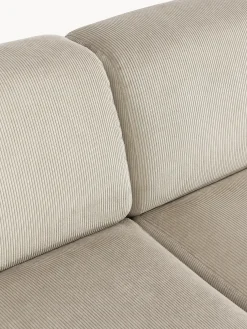 Divano angolare XL in velluto a coste Melva