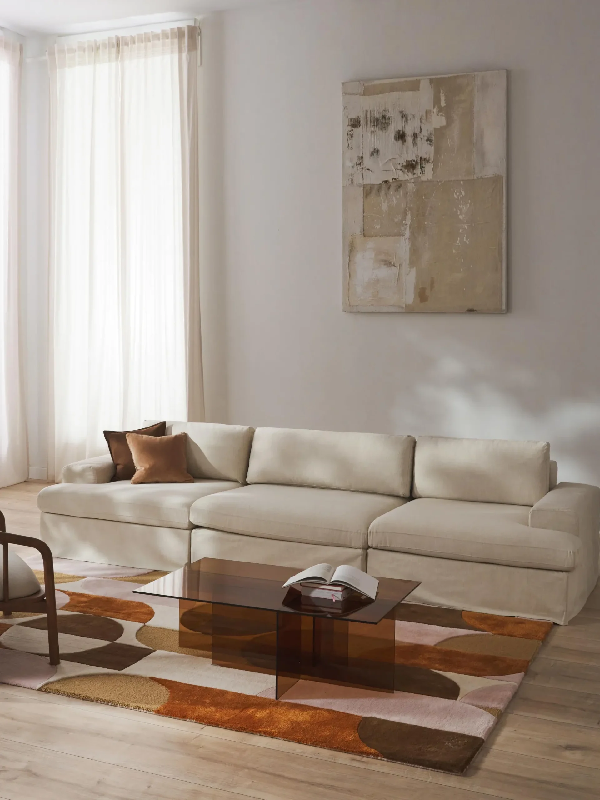 Divano componibile 4 posti con rivestimento sfoderabile Russell
