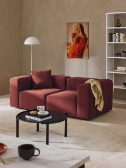 Divano componibile 3 posti in velluto Lena