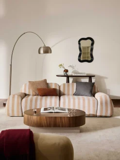 Divano componibile 3 posti in teddy Wolke