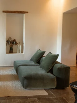 Divano componibile 3 posti in velluto Vetsak