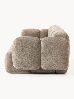 Divano componibile 4 posti in teddy-bouclé Tayla