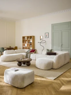 Divano componibile XL in teddy bouclé Wolke