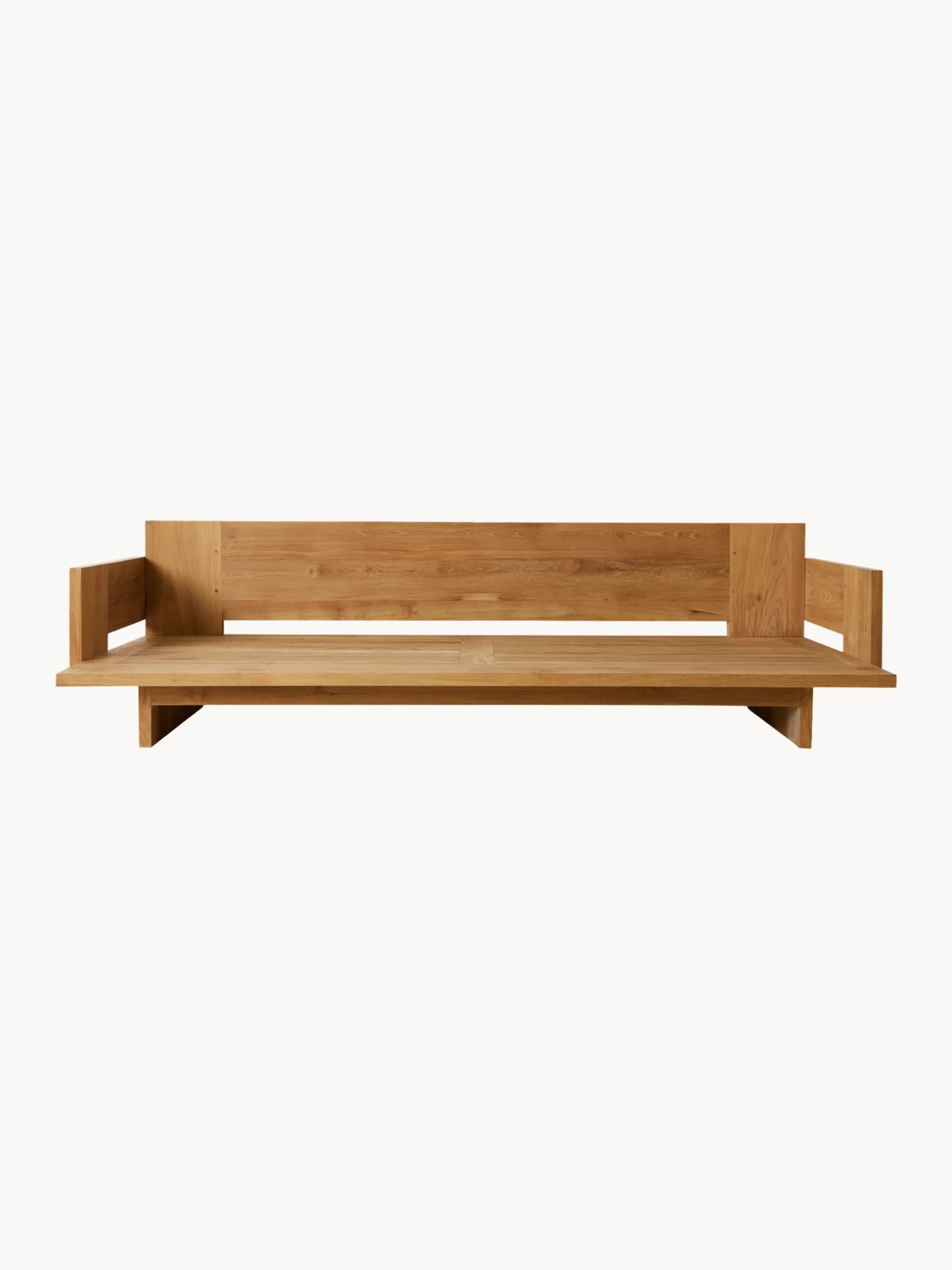Divano da giardino in legno di teak Chalkstripe