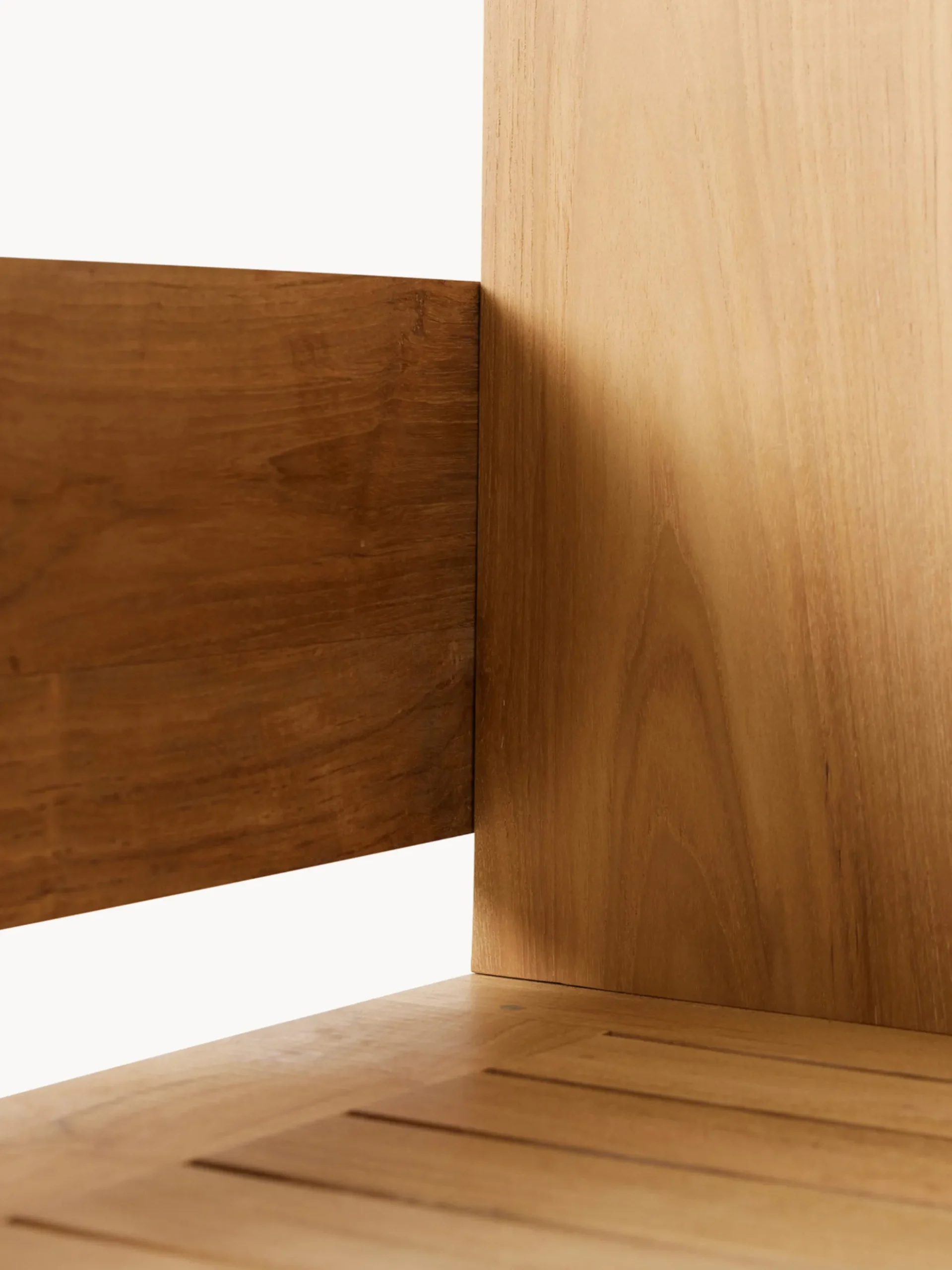 Divano da giardino in legno di teak Chalkstripe