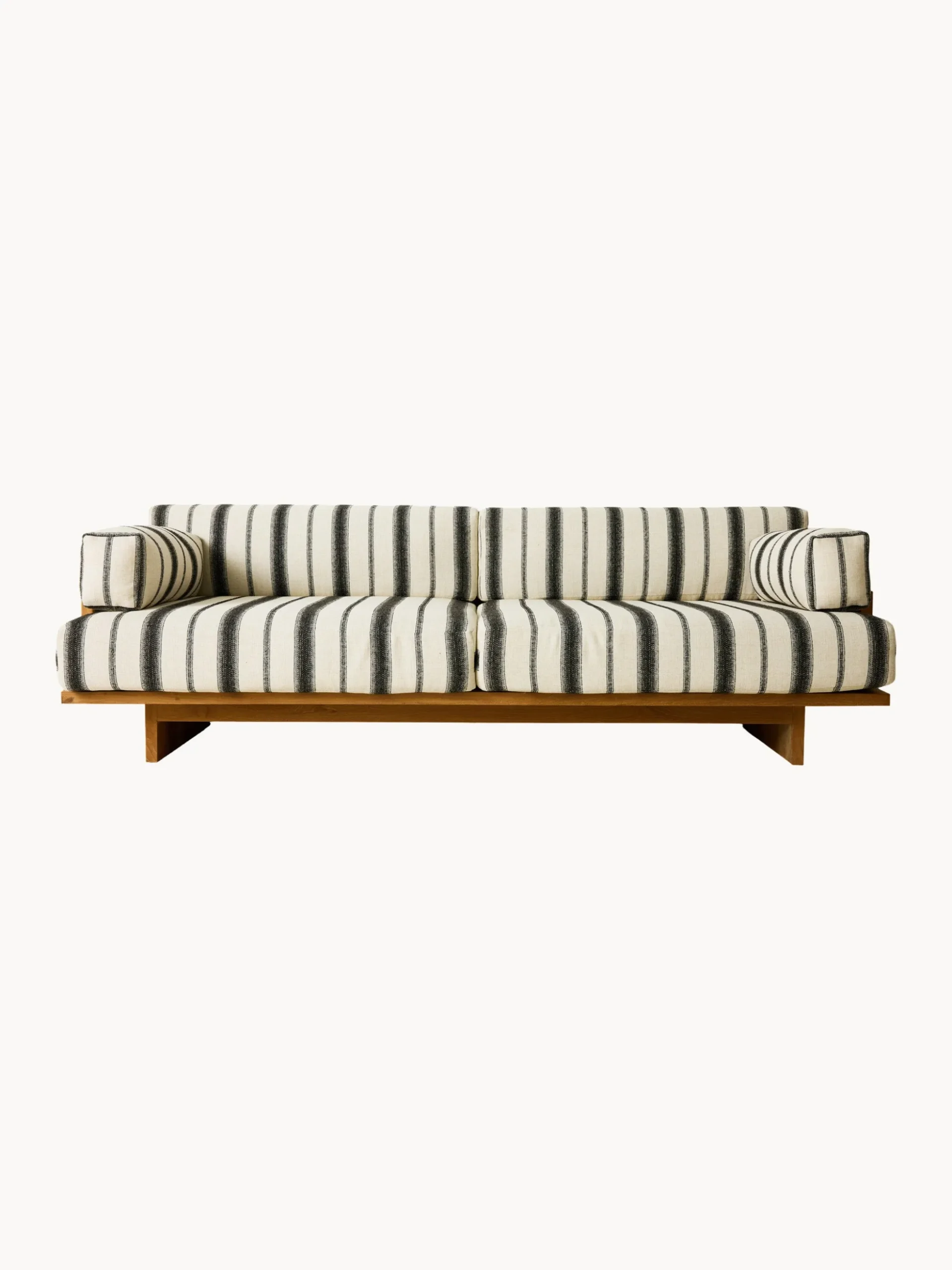 Divano da giardino in legno di teak Chalkstripe