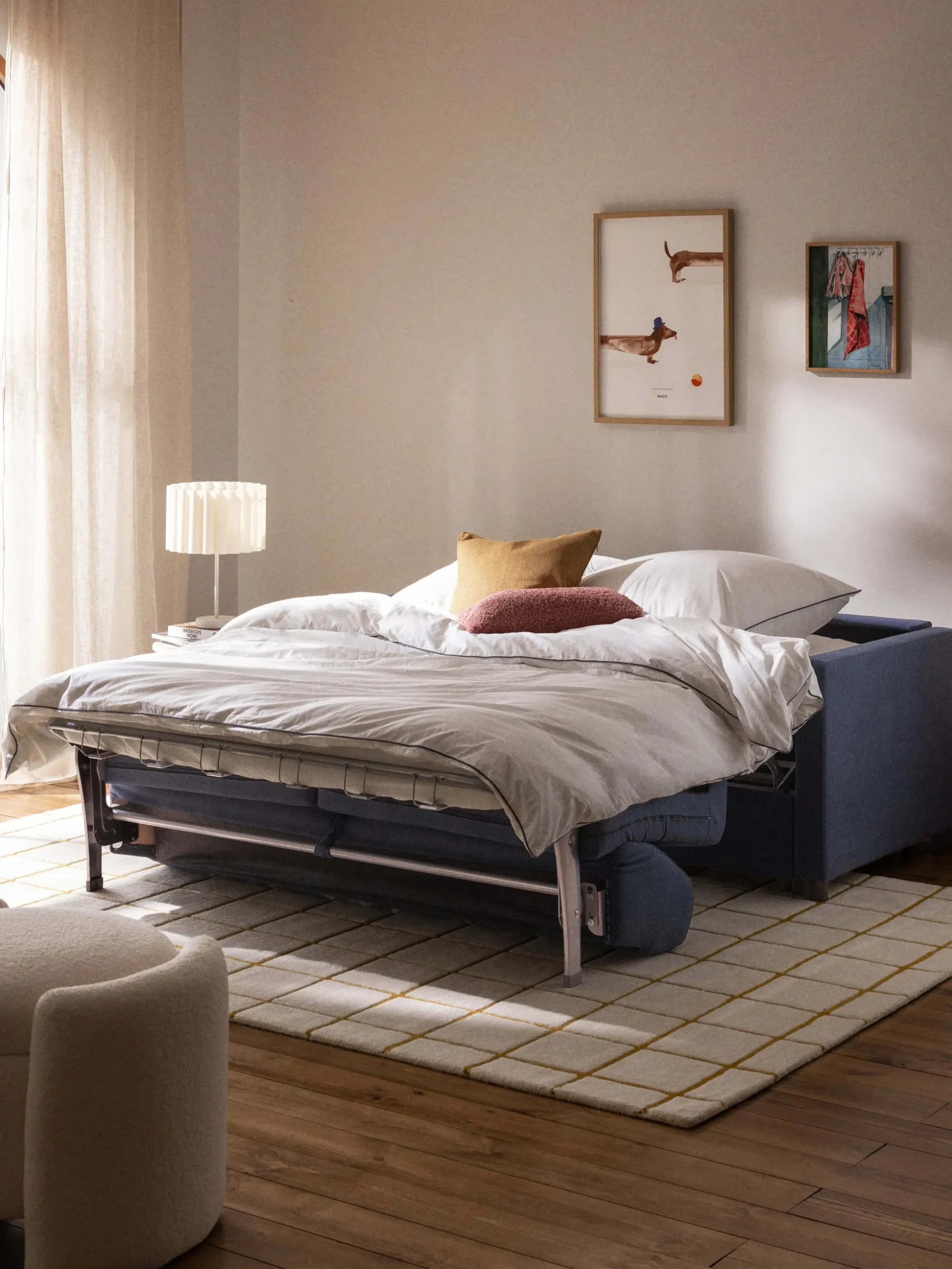 Divano letto 2 posti con materasso Morgan