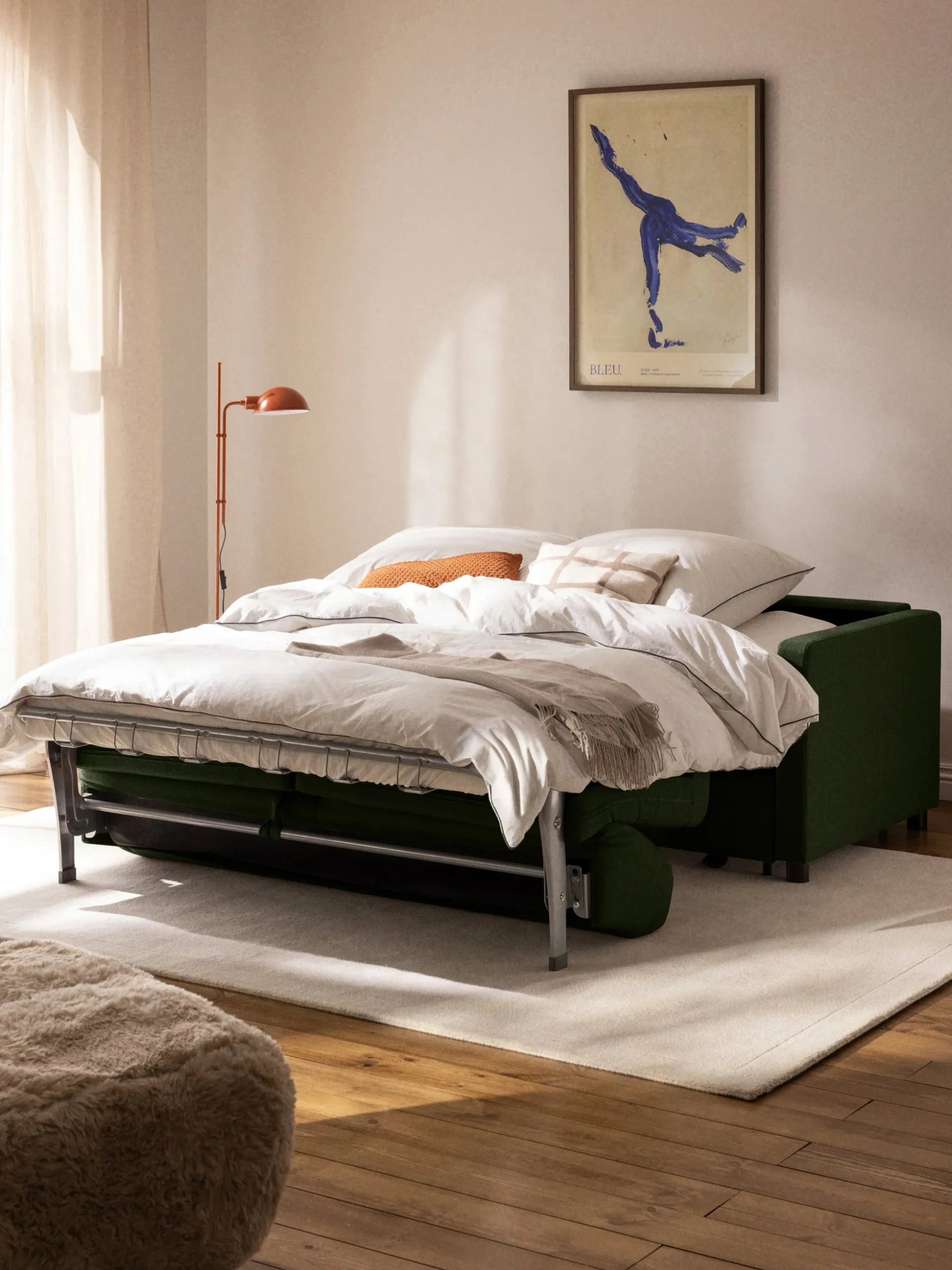 Divano letto 2 posti con materasso Morgan