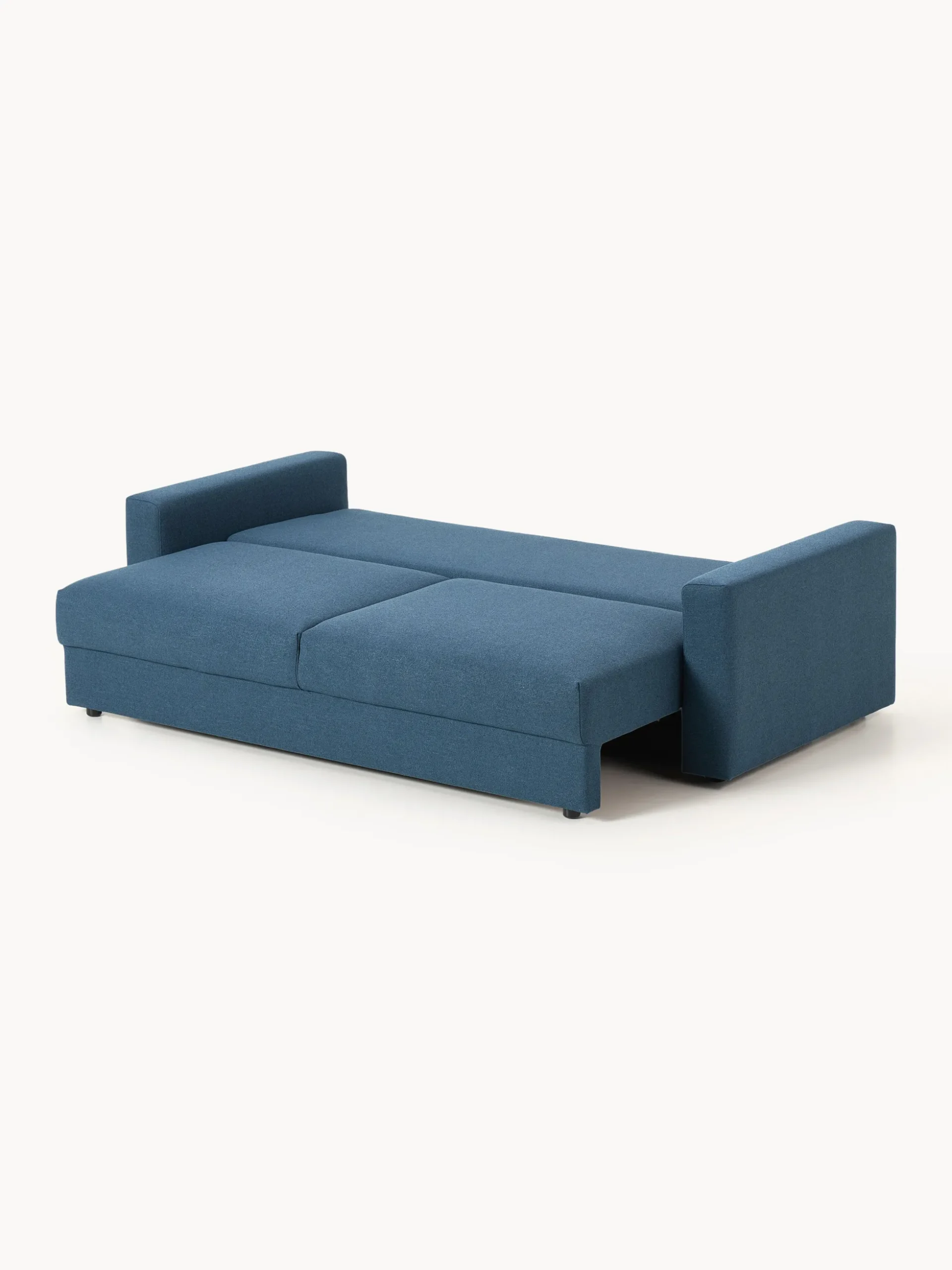 Divano letto 3 posti in bouclé con vano contenitore Tasha