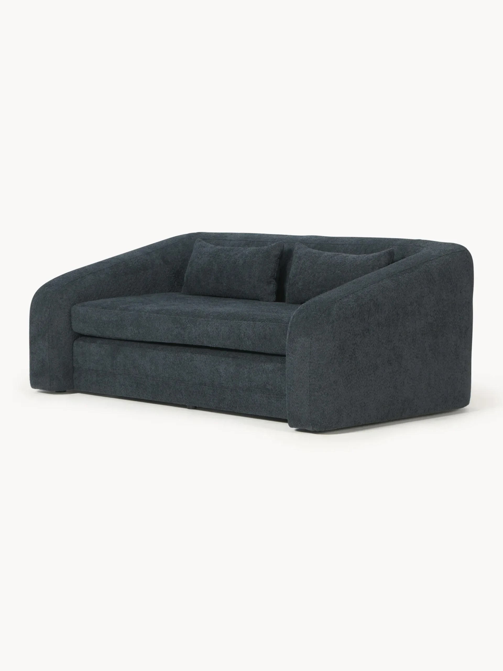 Divano letto 2 posti in teddy-bouclé Eliot