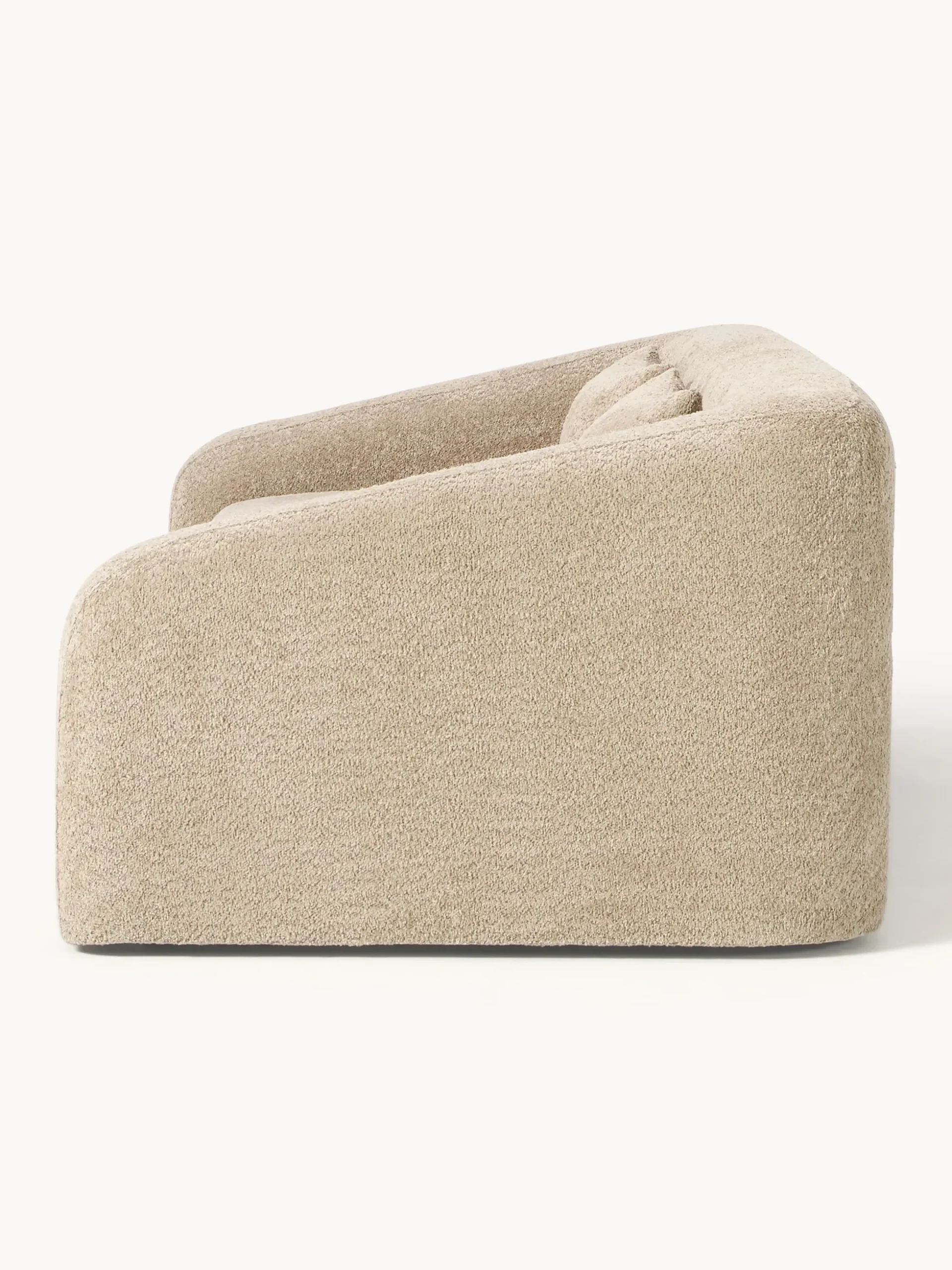 Divano letto 3 posti in teddy-bouclé Eliot