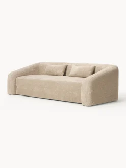 Divano letto 3 posti in teddy-bouclé Eliot
