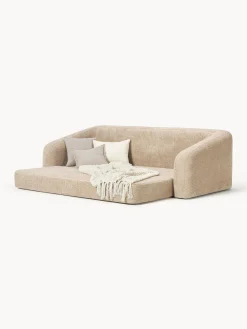 Divano letto 3 posti in teddy-bouclé Eliot