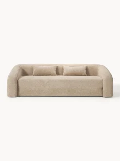 Divano letto 3 posti in teddy-bouclé Eliot