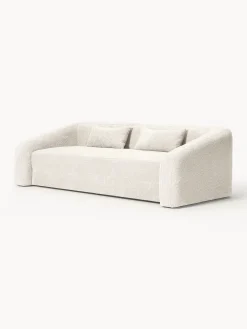 Divano letto 3 posti in teddy-bouclé Eliot