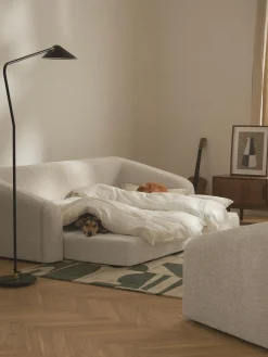 Divano letto 3 posti in teddy-bouclé Eliot