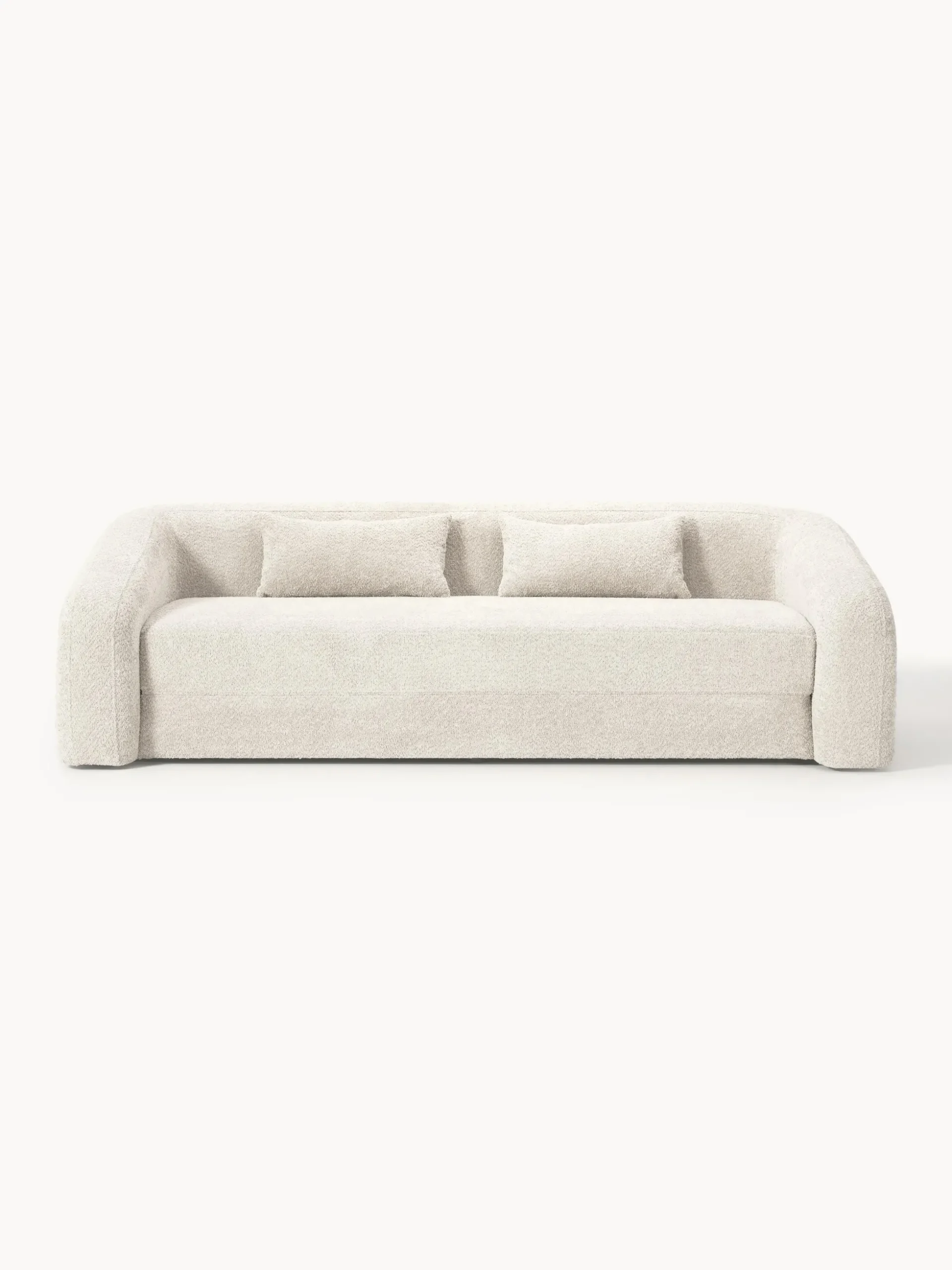 Divano letto 3 posti in teddy-bouclé Eliot