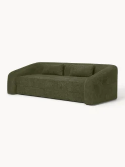 Divano letto 3 posti in teddy-bouclé Eliot