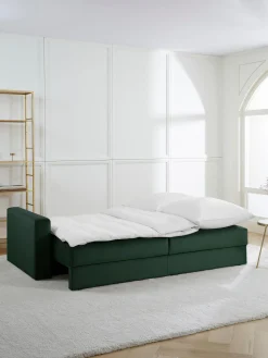 Divano letto 3 posti in vellutocon contenitore Tasha