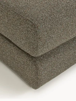 Divano letto angolare in bouclé con contenitore Ladina
