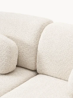 Divano letto angolare in teddy-bouclé con contenitore Pao