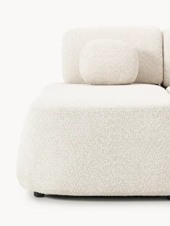 Divano letto angolare in teddy-bouclé con contenitore Pao