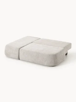 Divano letto angolare in teddy-bouclé con contenitore Pao