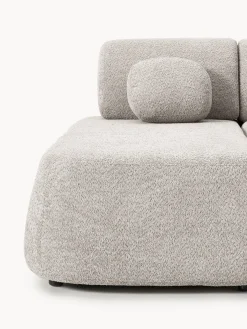 Divano letto angolare in teddy-bouclé con contenitore Pao