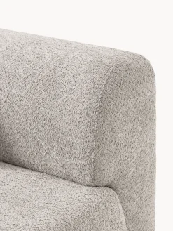 Divano letto angolare in teddy-bouclé con contenitore Pao