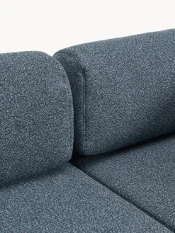 Divano letto angolare in bouclé con contenitore Ladina