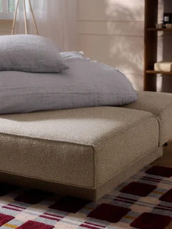 Divano letto in bouclé con contenitore David