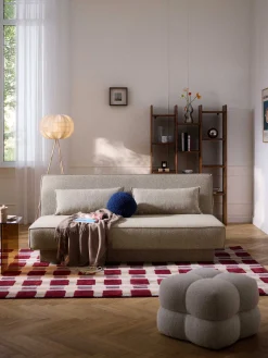Divano letto in bouclé con contenitore David