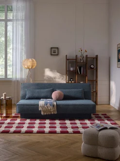 Divano letto in bouclé con contenitore David