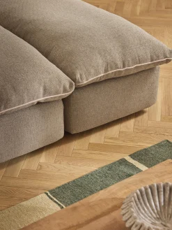 Divano XL componibile 3 posti con poggiapiedi Felix